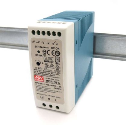 Mean Well SMPS, 5 Valt, 10 AMP, MDR-60-5, Din rail 60 Watts Computer PSU with 0 SATA Cables-image-22