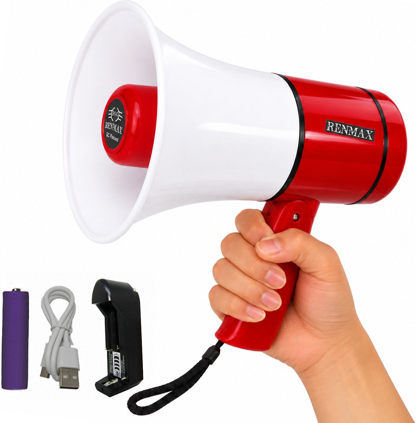 renmax Portable Horn Portable Rechargeable Bluetooth Megaphone With Multi Voice & USB-127 Outdoor, Indoor PA System-picture-29
