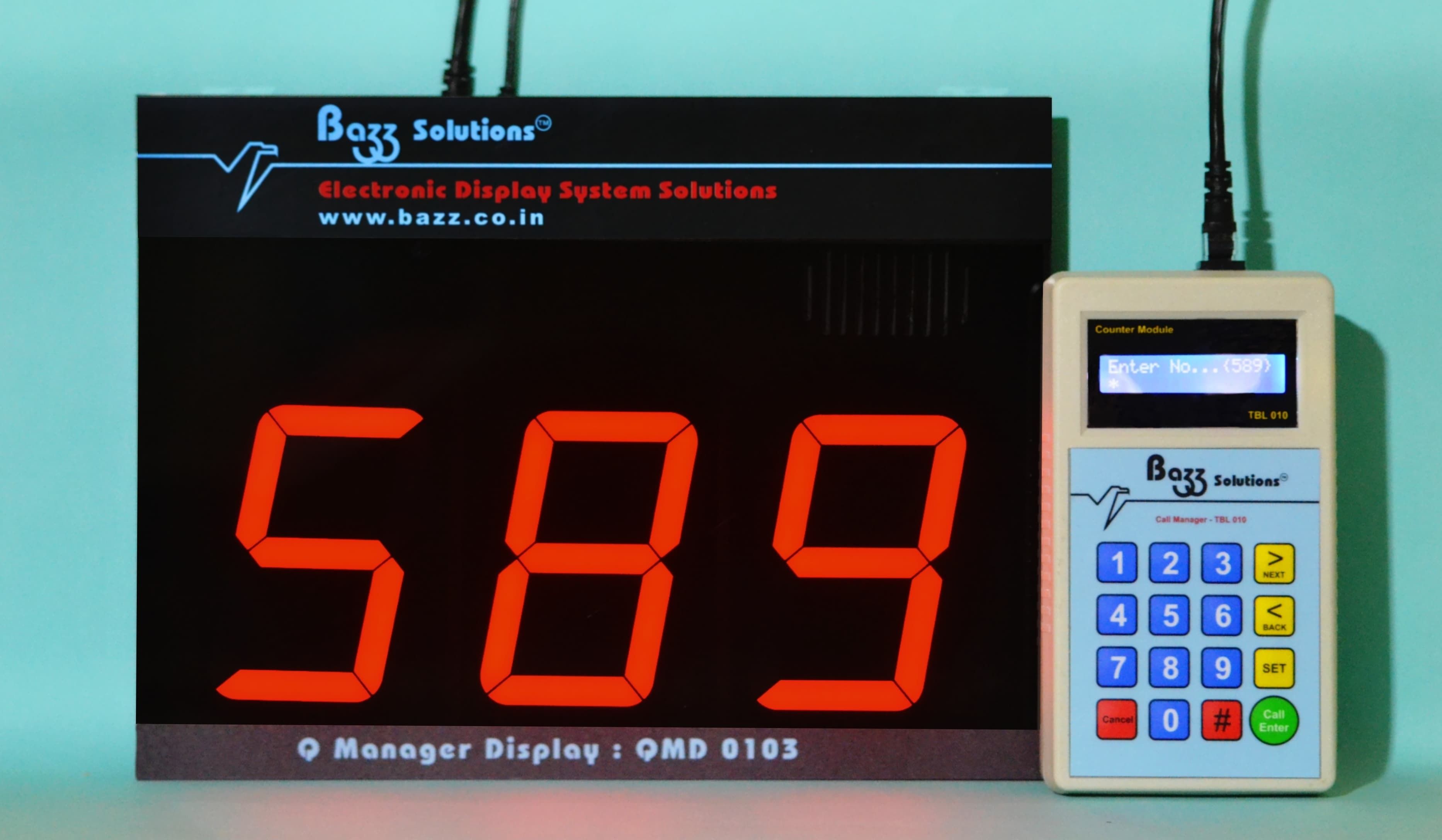 Bazz Token Display System with Voice (English Hindi Marathi)(20 MTR Cable) BTD-010-20 Indoor PA System-image-22