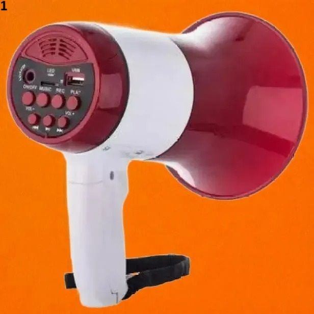 A1298 Mic 11 Powerful and Lightweight Loud Megaphone Speaker with Built In Mic Indoor, Outdoor PA System