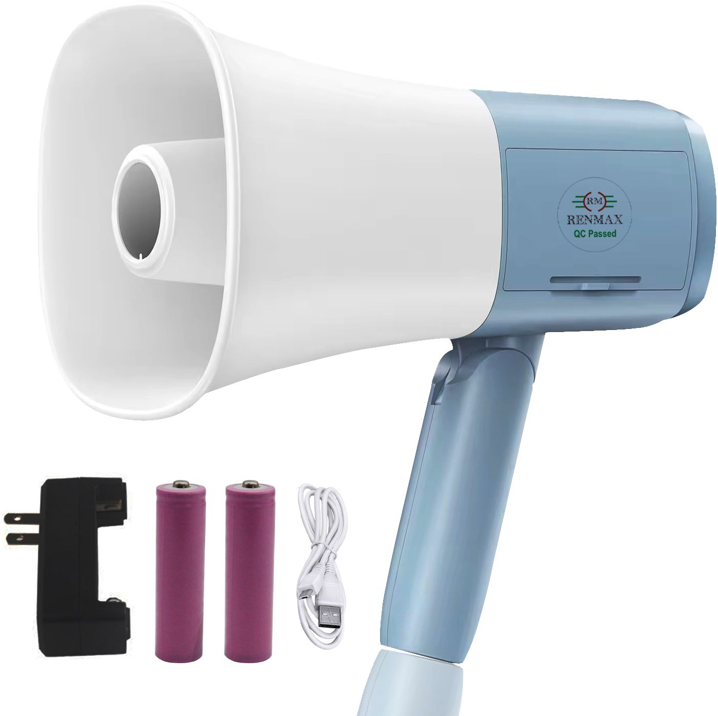 Portable Horn Speaker Recorder Megaphone Rechargeable Speaker with Bluetooth/USB & Voice Assistance Outdoor PA System
