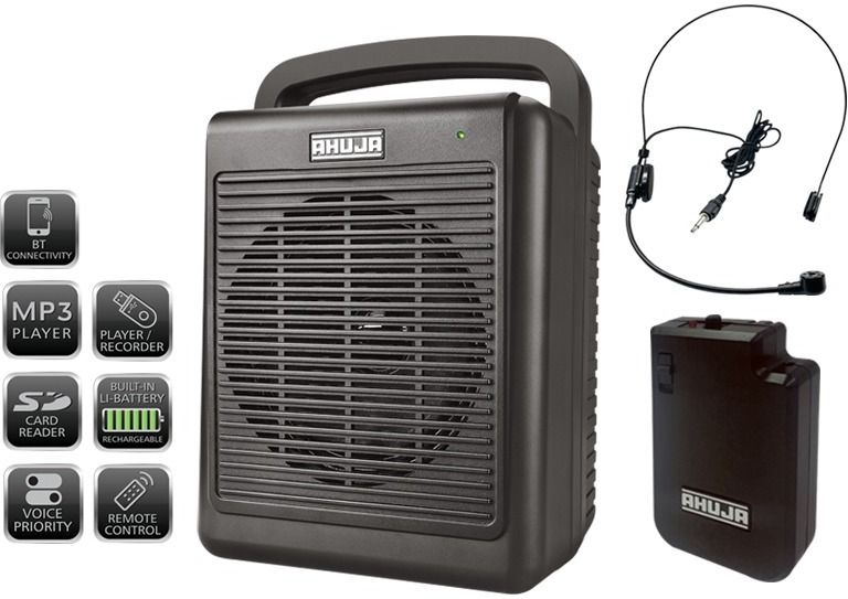 ahuja WP-225L Portable Speaker bletooth, Recording, USB & wireless head/collar mic Indoor, Outdoor PA System-picture-25