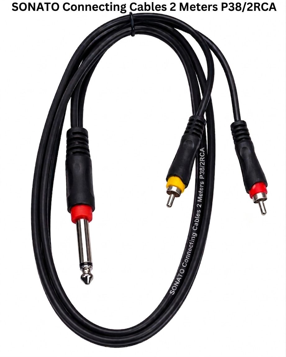 sonato Connecting Cables 2 Meters P38/2RCA Indoor, Outdoor PA System-picture-47
