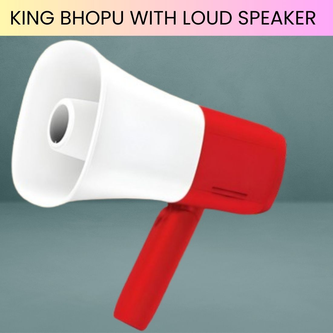 guggu King Bhopu Portable Megaphone, Siren Loudspeaker With Rechargeable BatteryZH446 Outdoor PA System-picture-38