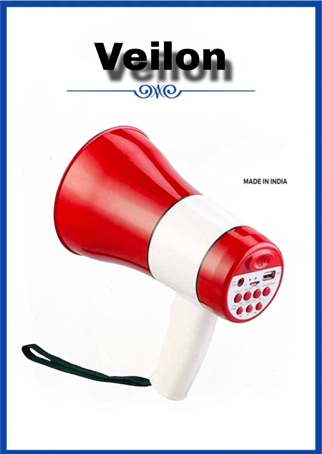 veilon 30Watt Handheld Megaphone with Recorder USB and Memory Card Input for Announcing 30Watt Handheld Megaphone with Recorder USB and Memory Card Input for Announcing Outdoor PA System-picture-12