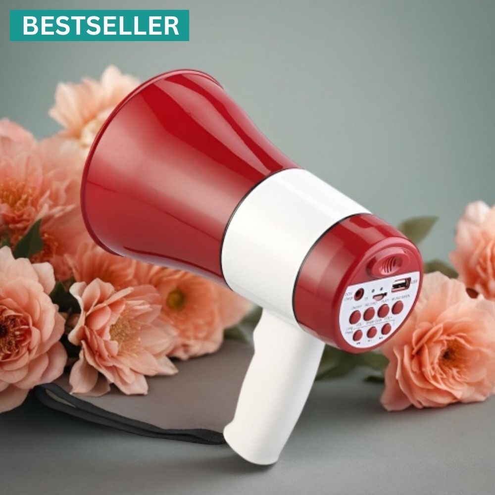 Handheld (Megaphone) (Bhopu) Horn with USB & SD Card Port for AnnouncingYU376 Outdoor, Indoor PA System-image-36