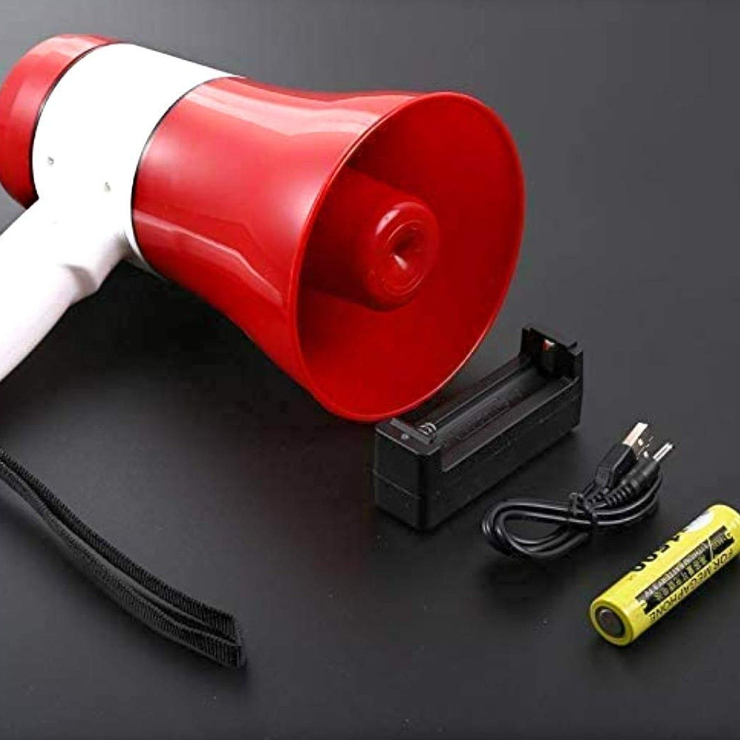 Megaphone Speaker Portable Horn Recorder Player Bluetooth Plastic Input for Announcing; Talk; Record; Play; Siren; Music with Battery and Charger Indoor, Outdoor PA System-image-32