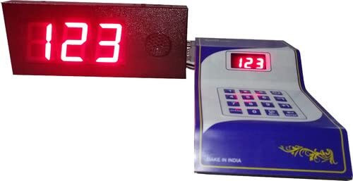 mme 4inch Digit token calling machine/token display machine big token display system with Voice Announcement(Hindi & English Announcement) Indoor, Outdoor PA System image 1