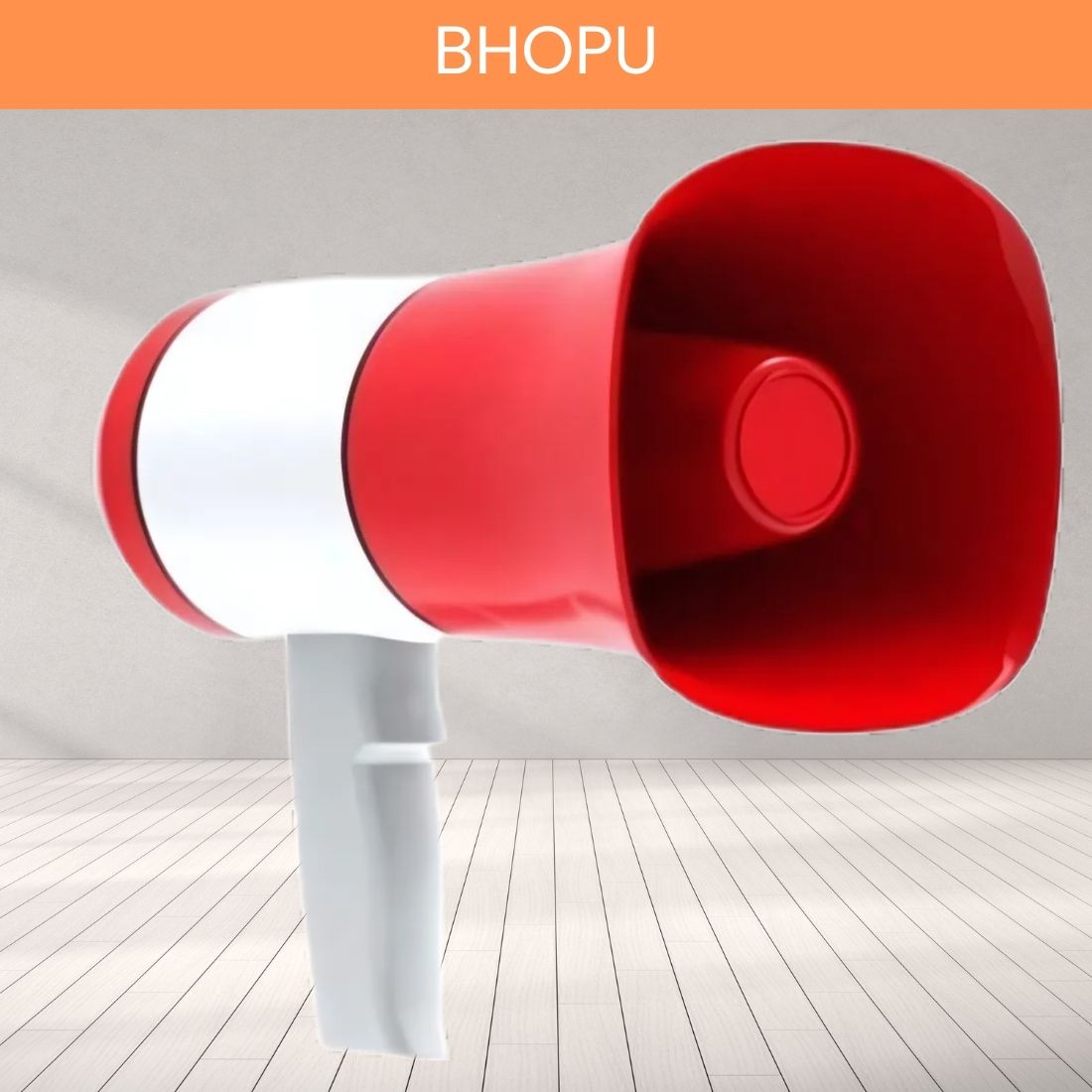 Bhopu Portable Megaphone, Siren Loudspeaker Function & Long Battery LifeCU138 Outdoor PA System-image-8