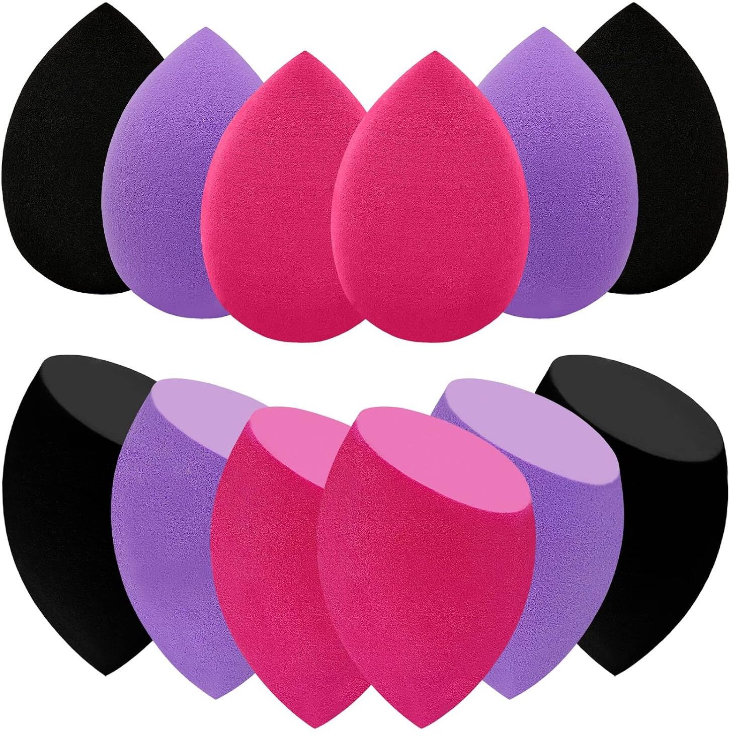 Soft Latex Free Makeup Sponge Blender for Wet & Dry Use, Pack of 12-image-39
