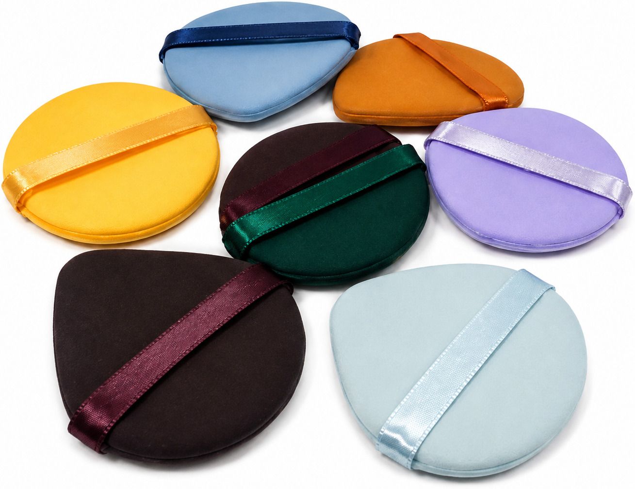 7 Pcs Powder Puff Applicator Set for Face Makeup Foundation and Concealer-image-47