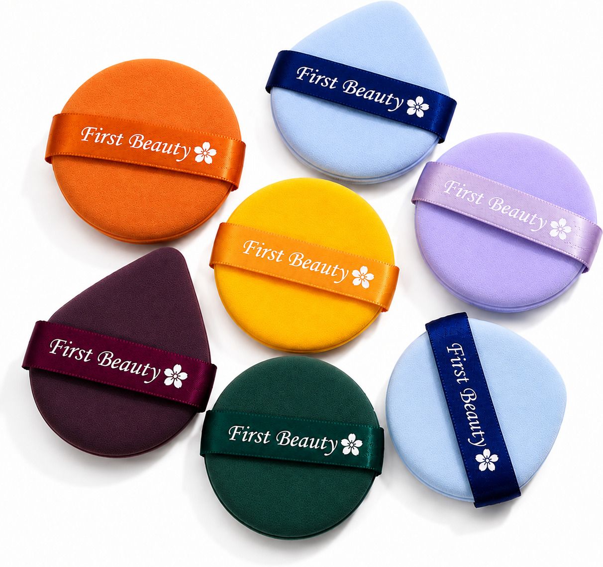 7 Pcs Powder Makeup Puff Set for Smooth Foundation Blush and Concealer Use-image-13
