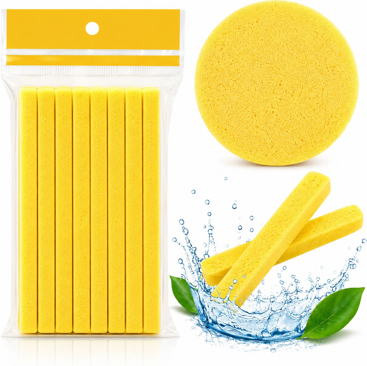 Magic Compressed Sponge Stick Water Activated Face Cleansing Pads Set 12 Pcs-image-18