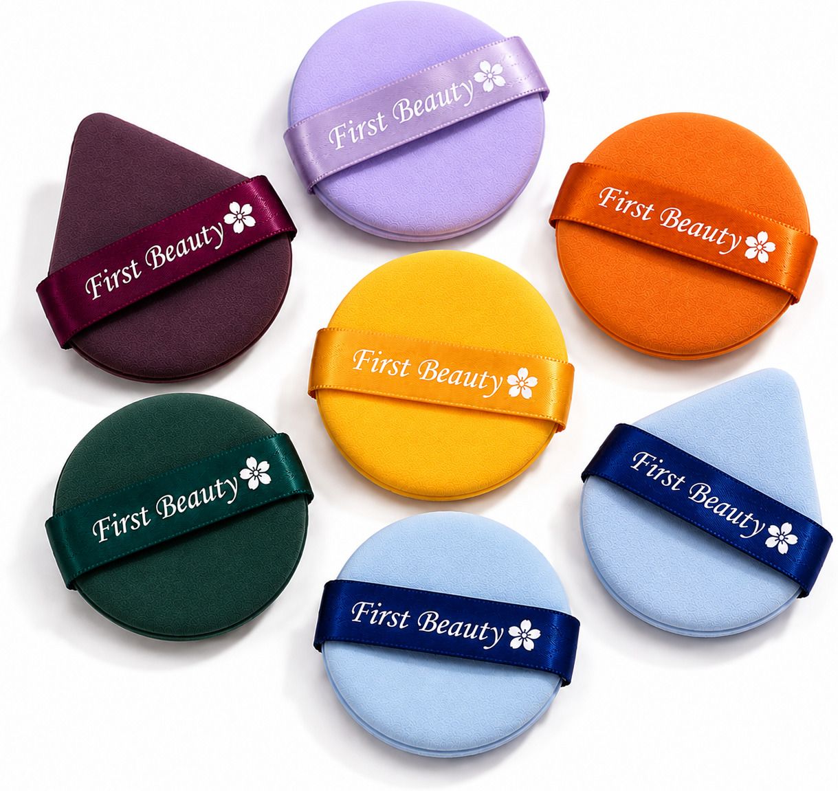 first beauty 7 Pcs Soft Makeup Applicator Puffs for Face Powder Foundation and Blending-picture-43