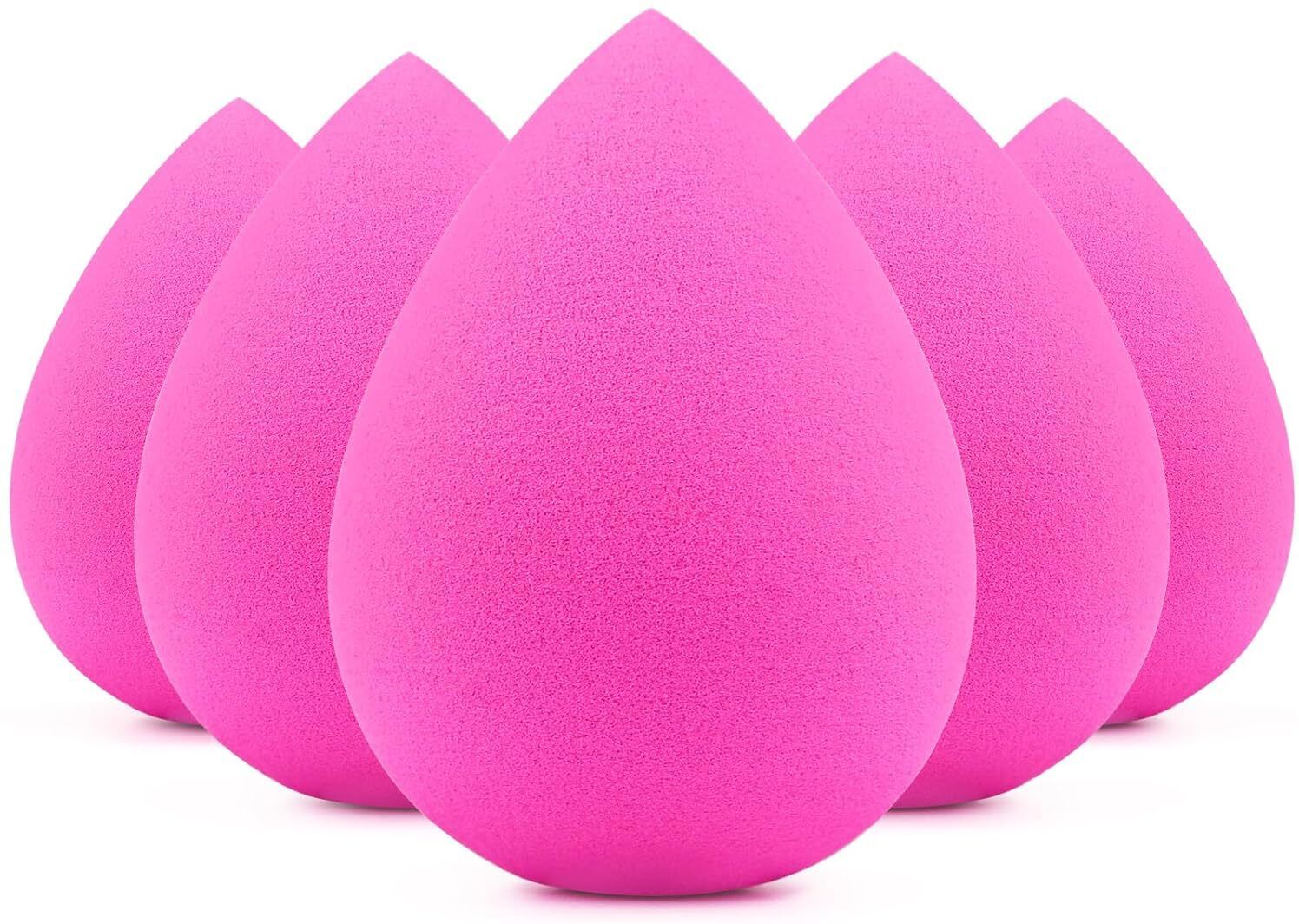 Latex Free Cosmetic Makeup Sponge Blender Set for Flawless Finish, Pack of 5-image-37