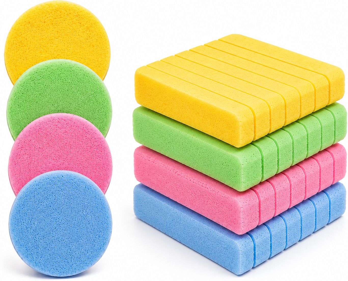 anshaura 24 Pcs Compressed Facial Cleansing Sponge Pads Water Activated Makeup Remover-picture-36