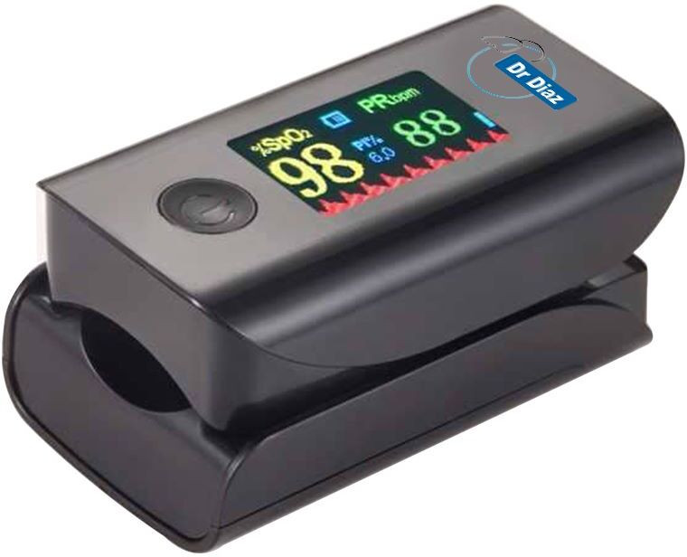 Dr Diaz Fingertip Pulse Oximeter Blood Oxygen Sensor Meter SpO2 Monitor OLED Display Pulse Oximeter image 1