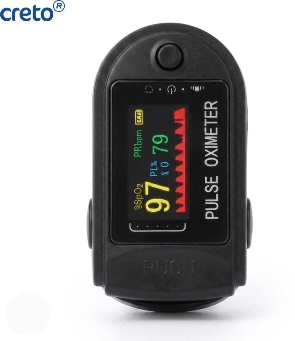 CRETO Black Pulse Oximeter with Digital TFT Display and AAA Battery Included Pulse Oximeter-image-41