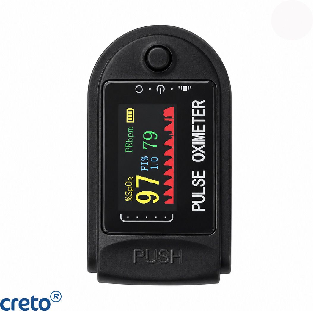 creto digital tft pulse oximeter fingertip spo2 monitor with led display pulse oximeter