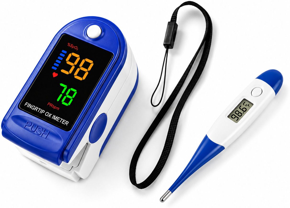 Aroxenza Digital Pulse Oximeter & Thermometer Combo SpO2 PR Monitor Home Care Kit Pulse Oximeter-image-17
