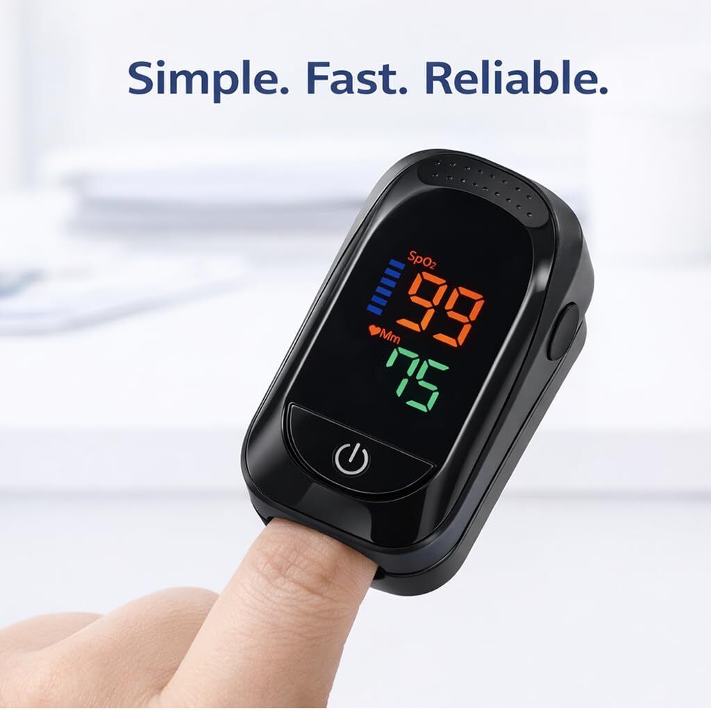 kiaan enterprises Fingertip Pulse Oximeter Oxygen Saturation Heart Rate Monitor(Bright Display) Pulse Oximeter-image-36