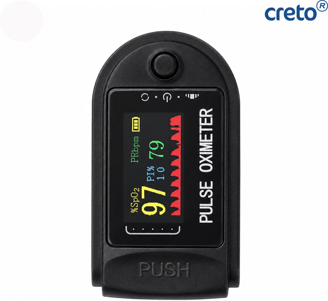 CRETO Pulse Oximeter with TFT Display Blood Oxygen and Pulse Rate Monitor Pulse Oximeter-image-49