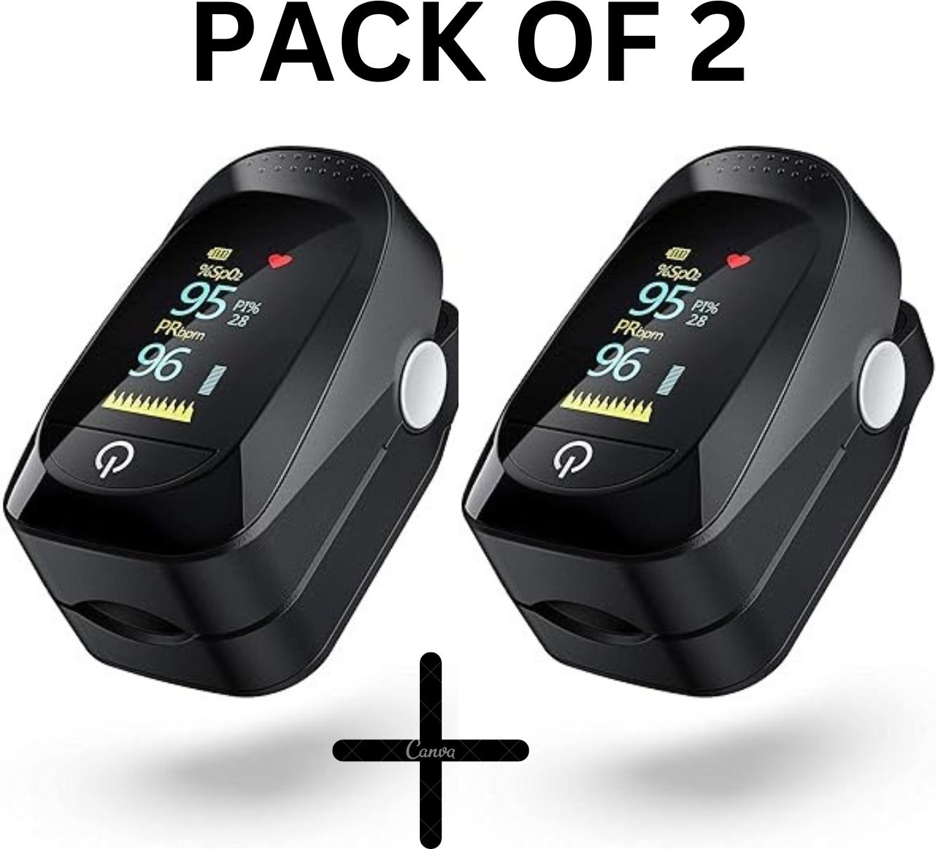 kiaan enterprises Oxygen Saturation Monitor, Heart Rate and SpO2 Level Oxygen Meter (Pack of 2) Pulse Oximeter