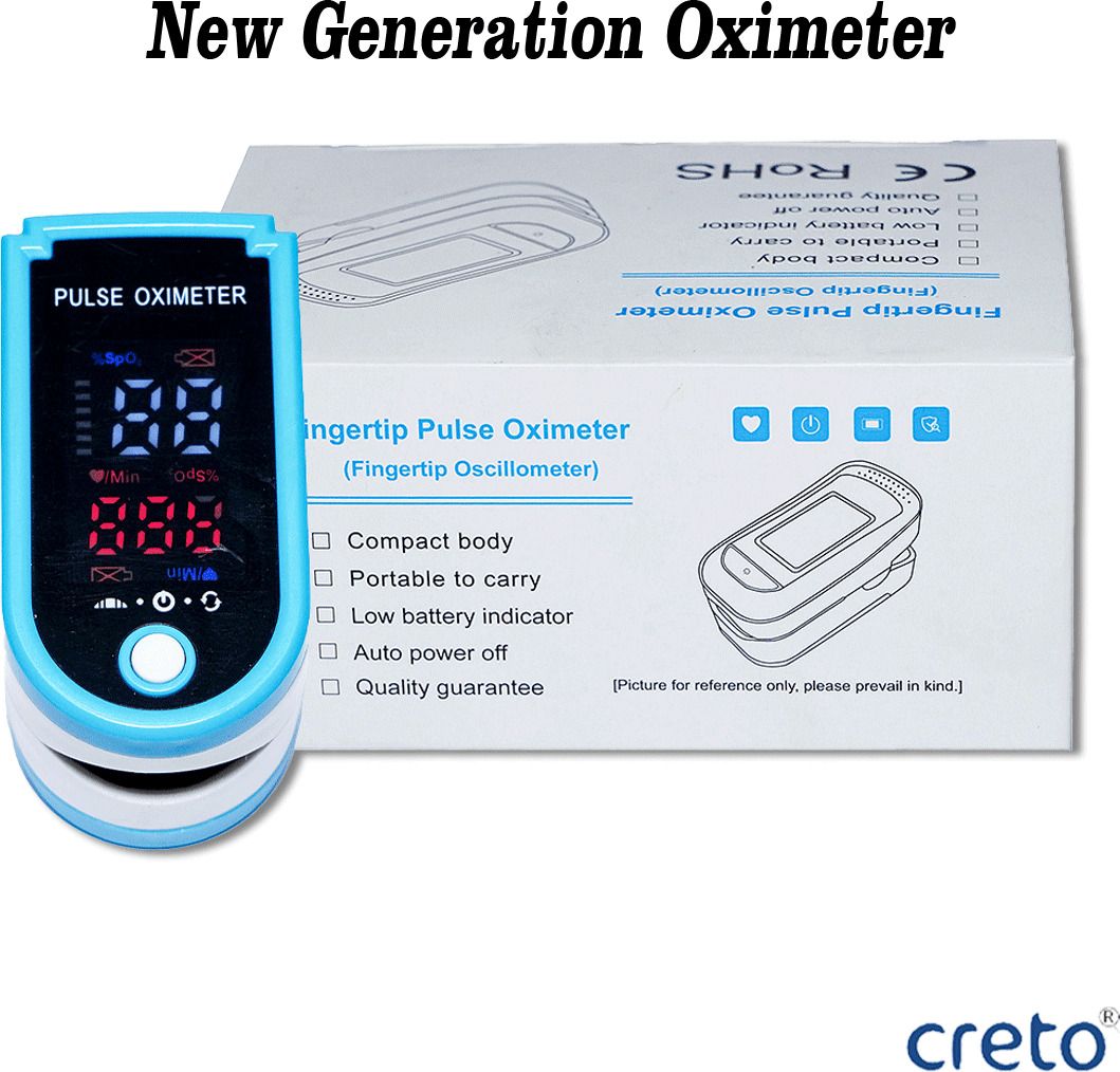 CRETO Oximeter SpO2 Blood Oxygen LED Display- Pulse Oximeter-image-1