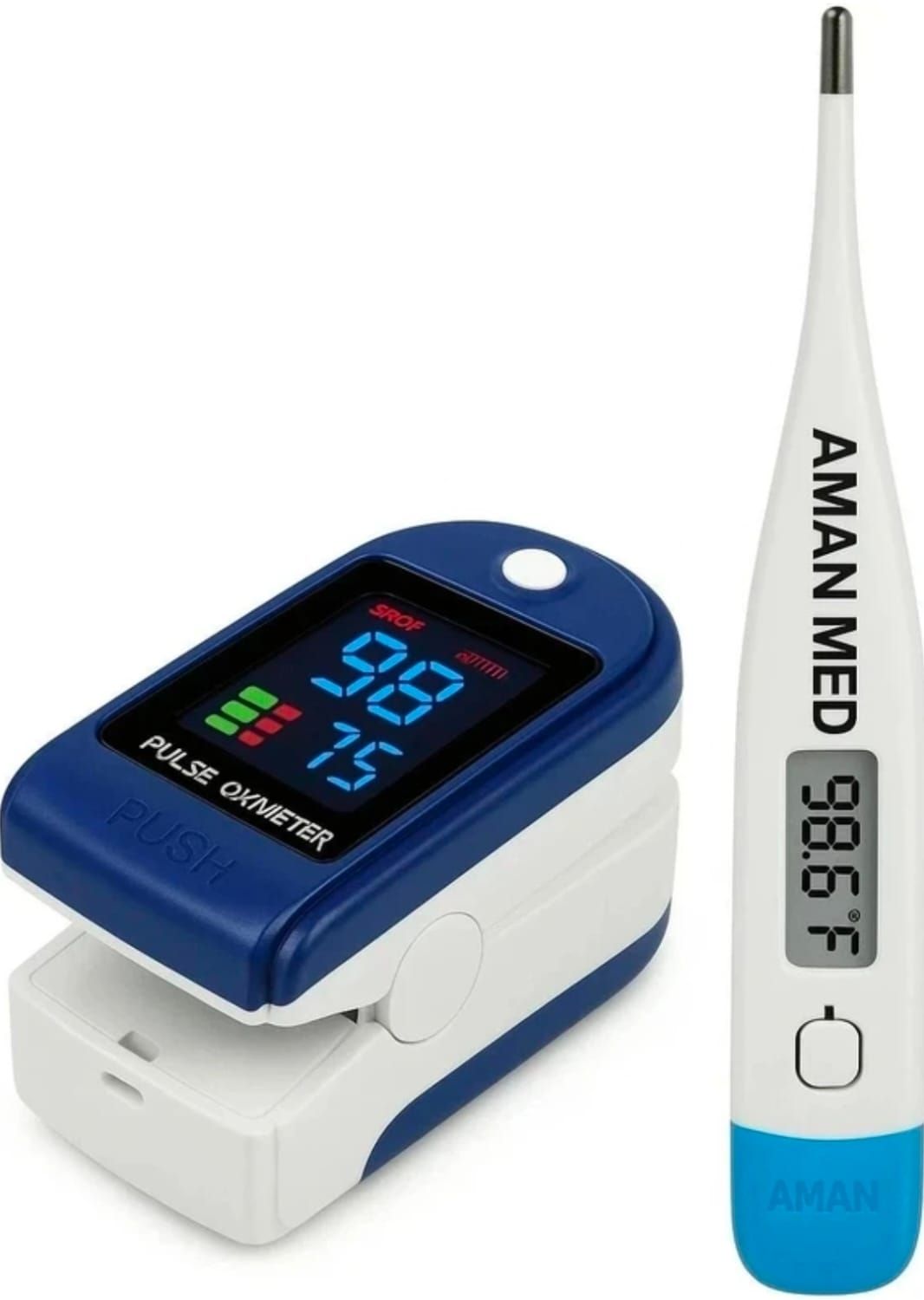 Aman Med Fingertip Pulse Oximeter with digital thermometer Premium OLED B02 Pulse Oximeter-image-35