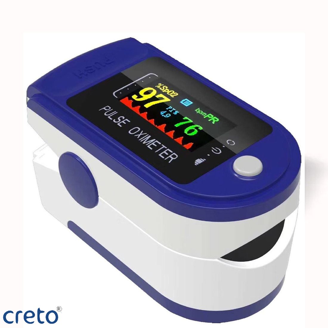 CRETO Pulse-Oximeter Fingertip, Blood Oxygen Saturation Monitor Fingertip TFT Screen Pulse Oximeter-image-6