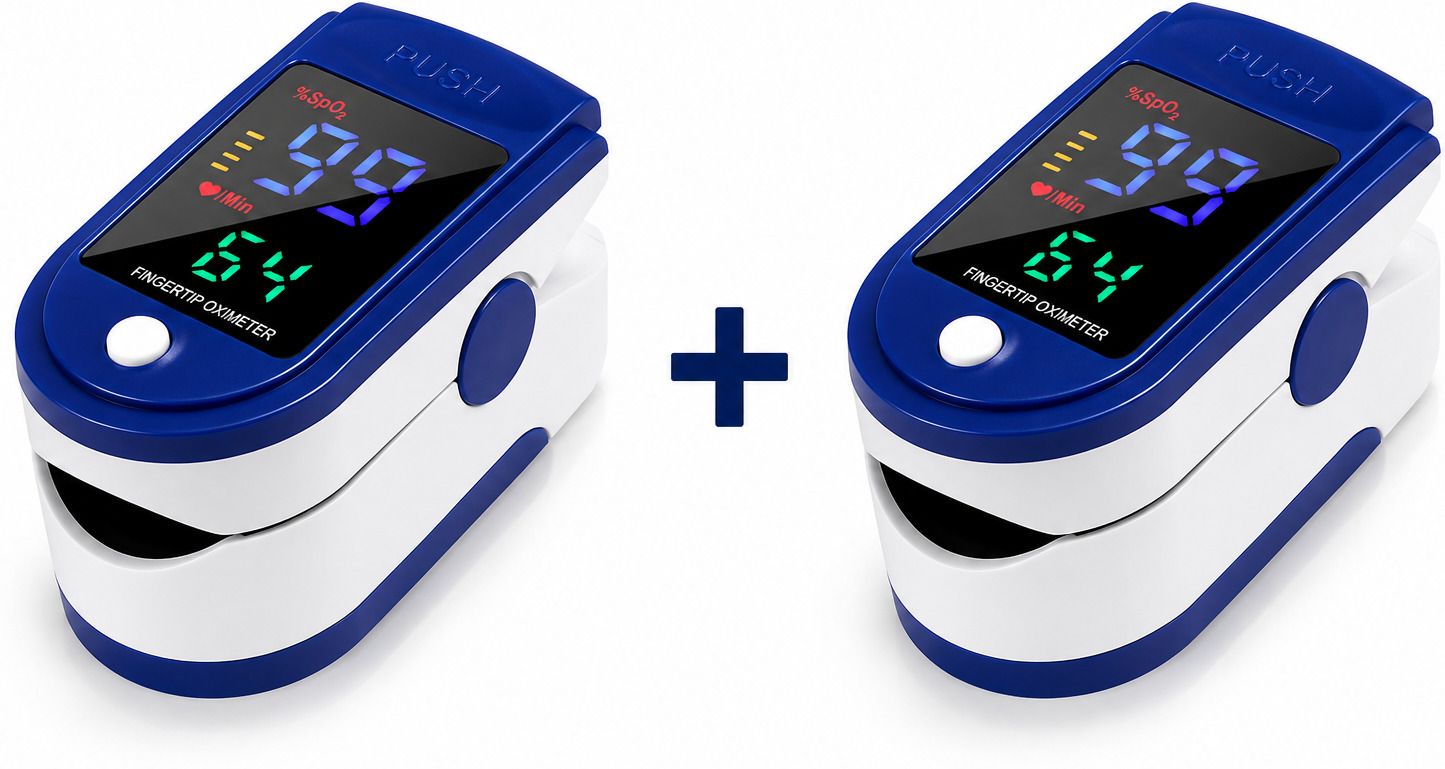 Aroxenza Pack of 2 Finger Pulse Oximeter SpO2 PR Monitor Digital Oxygen Meter Pulse Oximeter-image-37