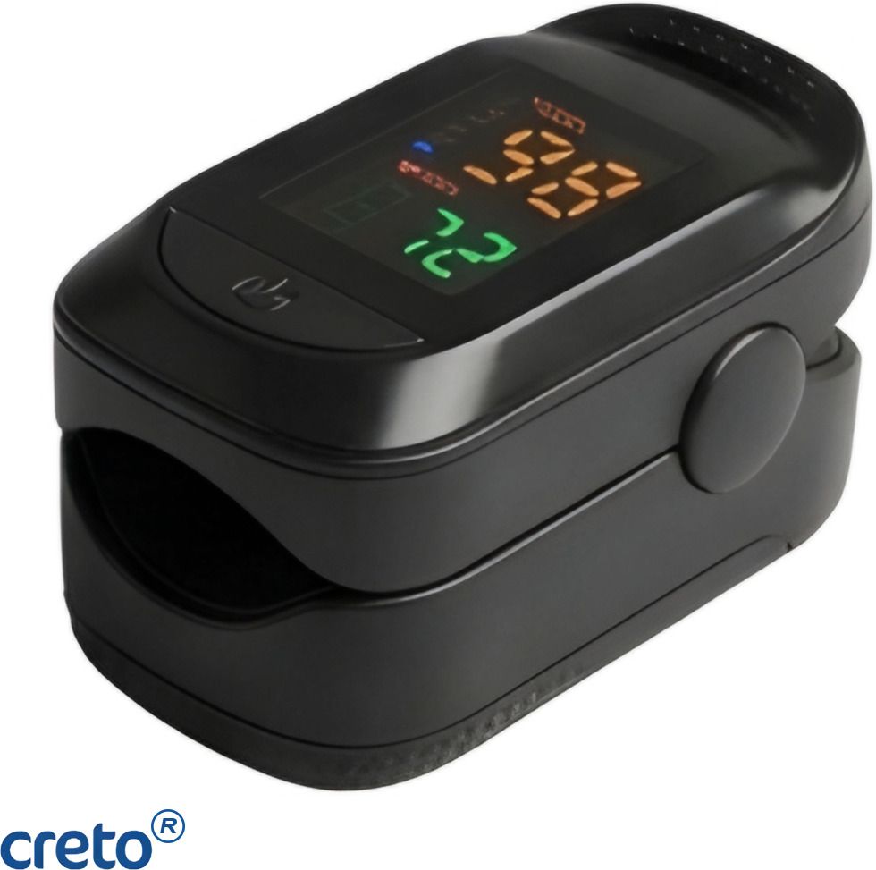 CRETO A2 pulse rate monitor pulse oximeter with battery oxymeter Blood Oxygen Pulse Oximeter-image-45