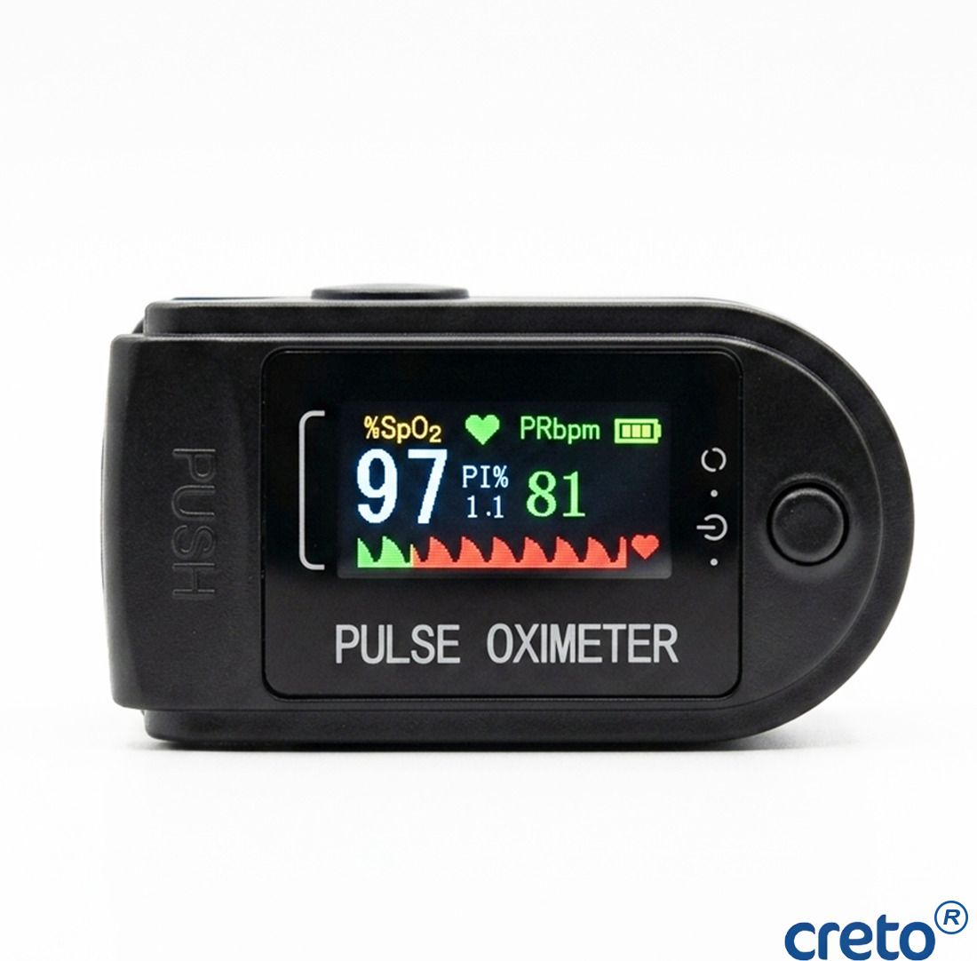 CRETO TFT Pulse Oximeter LED Color Display Oxygen Saturation Monitor Pulse Oximeter-image-27