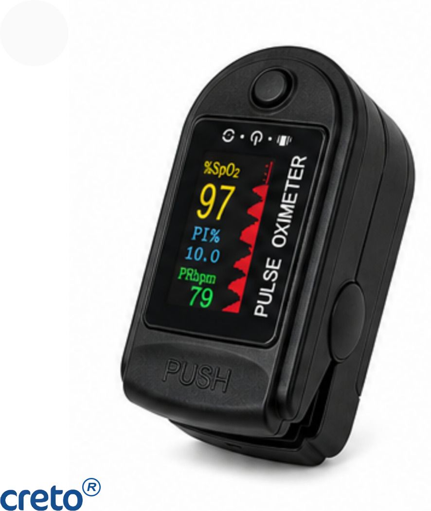 CRETO Digital Pulse Oximeter TFT Screen for SpO2 and Pulse Tracking Pulse Oximeter-image-16