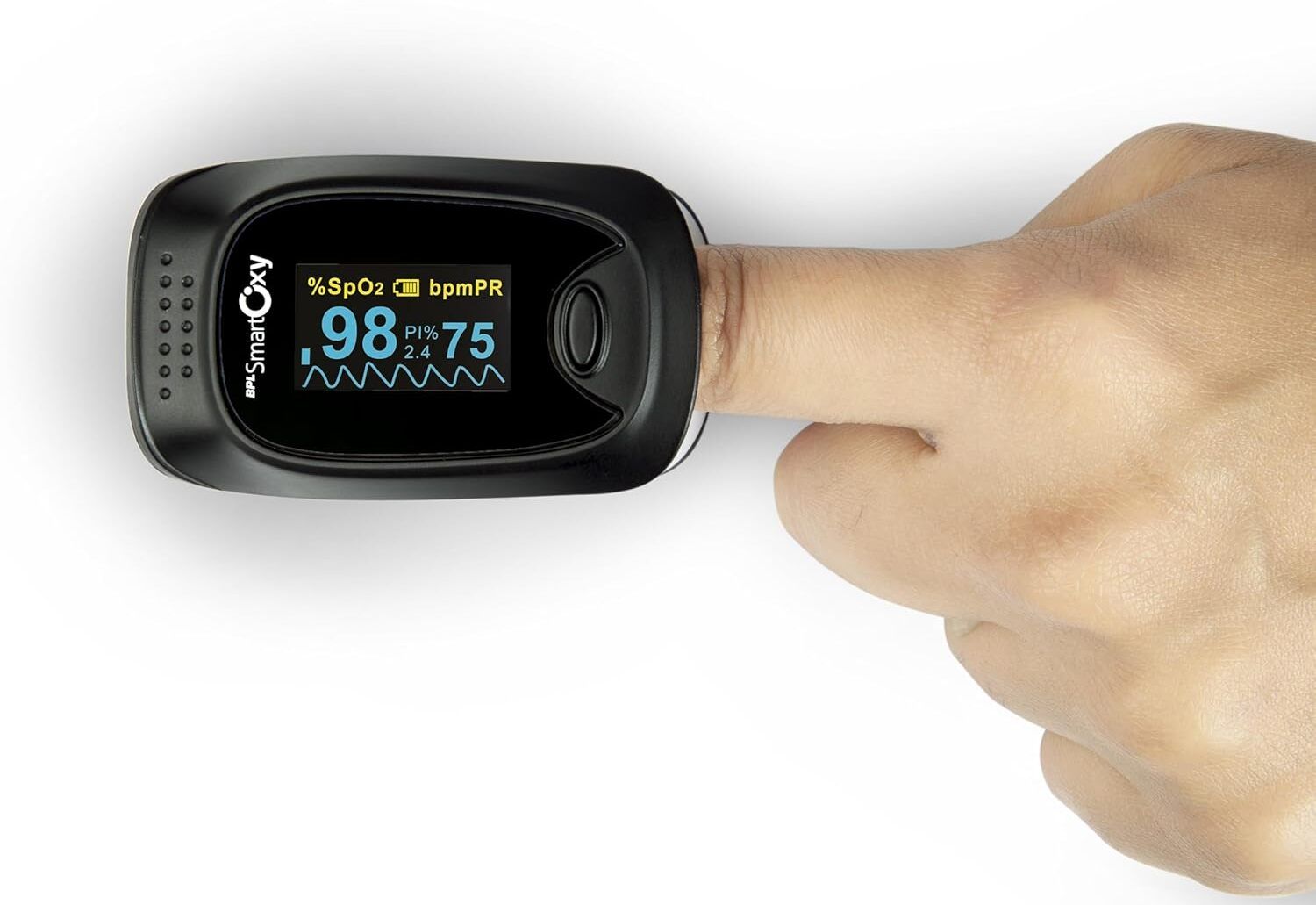 BPL Medical Technologies Smart Oxy Finger Tip Pulse Oximeter |SPO2 - Black Pulse Oximeter-image-16