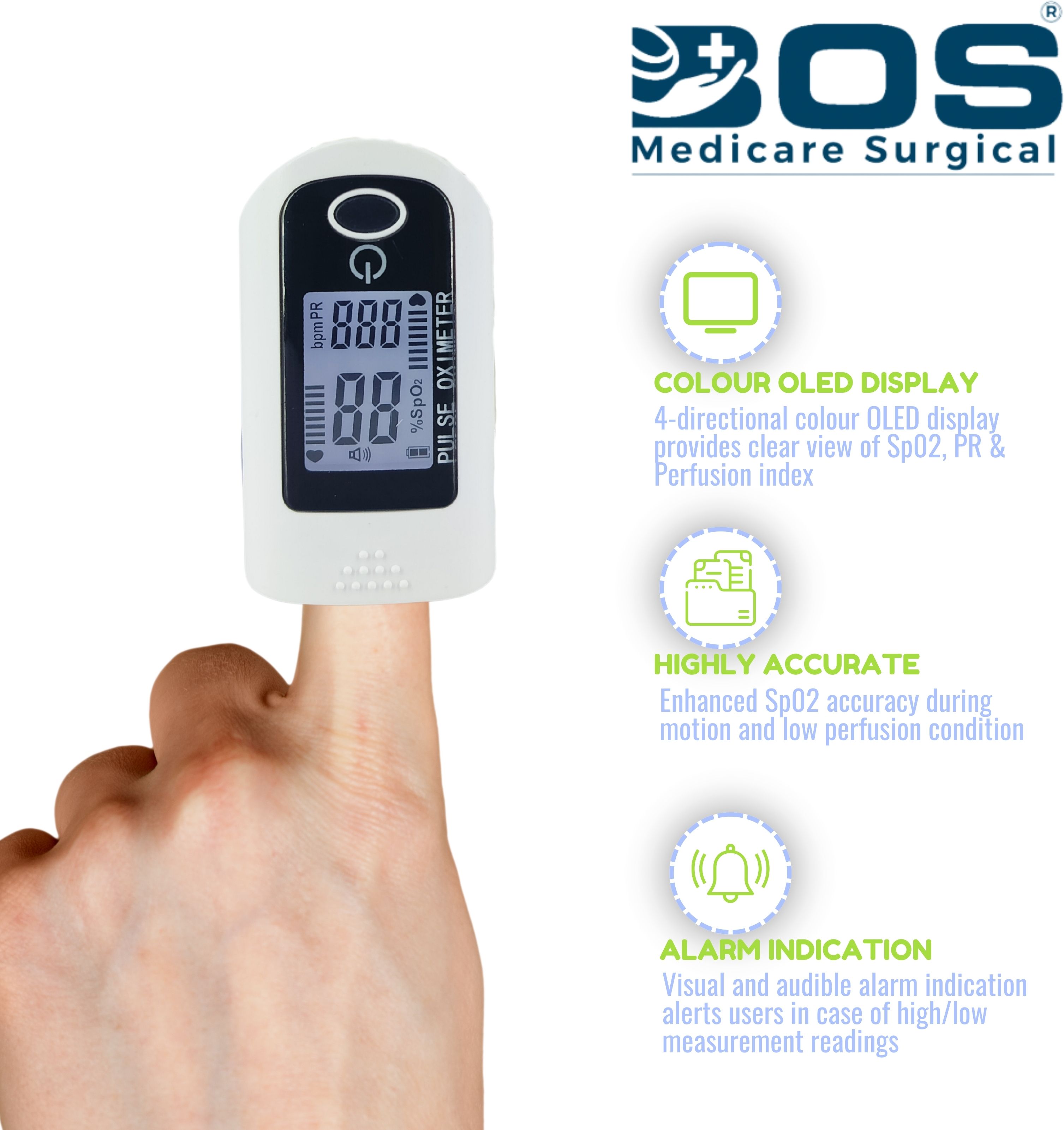 Bos Medicare Surgical OXI-WHITE-1 Pulse Oximeter-image-24