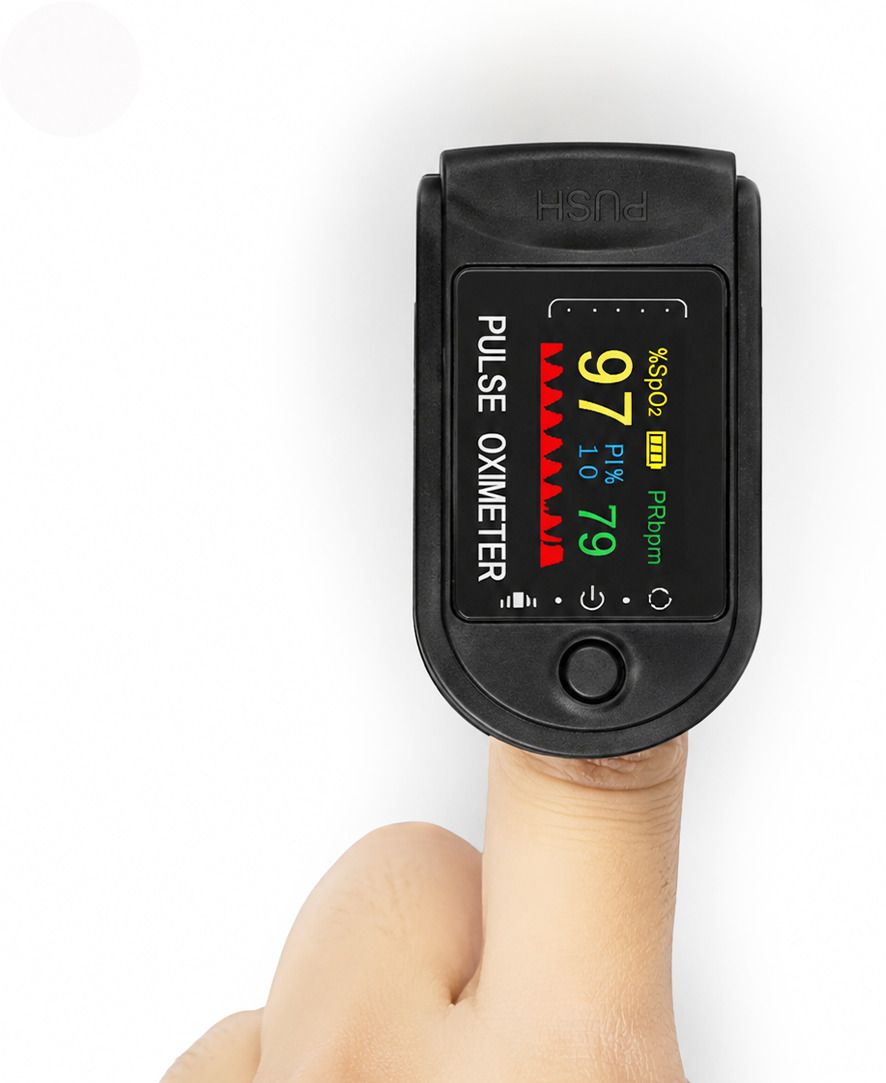 CRETO Pulse Oximeter Black 4 Color TFT Display with AAA Battery Included Pulse Oximeter-image-44