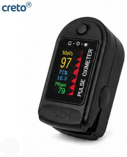 CRETO Black Pulse Oximeter with Advanced 4-Color TFT Display and Finger Sensor Pulse Oximeter-image-16