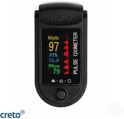 CRETO Black Digital Pulse Oximeter with TFT Display and AAA Battery Included Pulse Oximeter-image-46