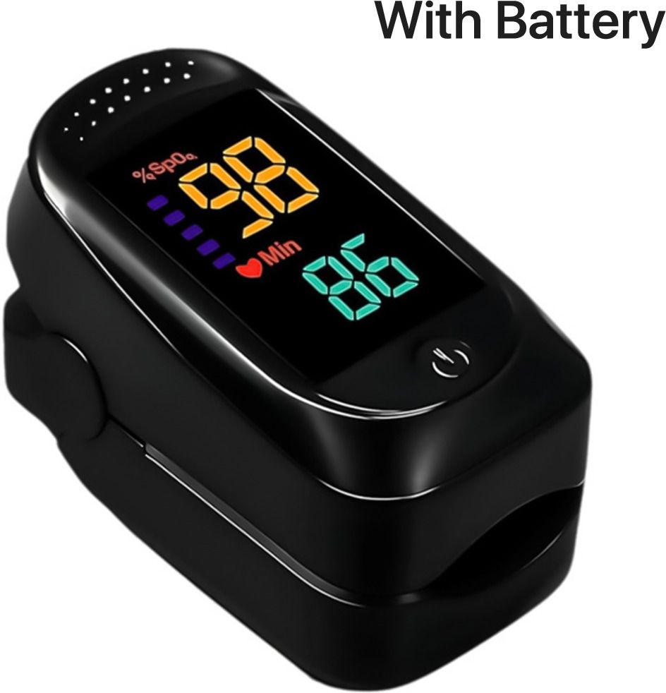 CRETO A2 Digital finger tip pulse oximeter with battery pulse rate monitor Oxygen Pulse Oximeter-image-48