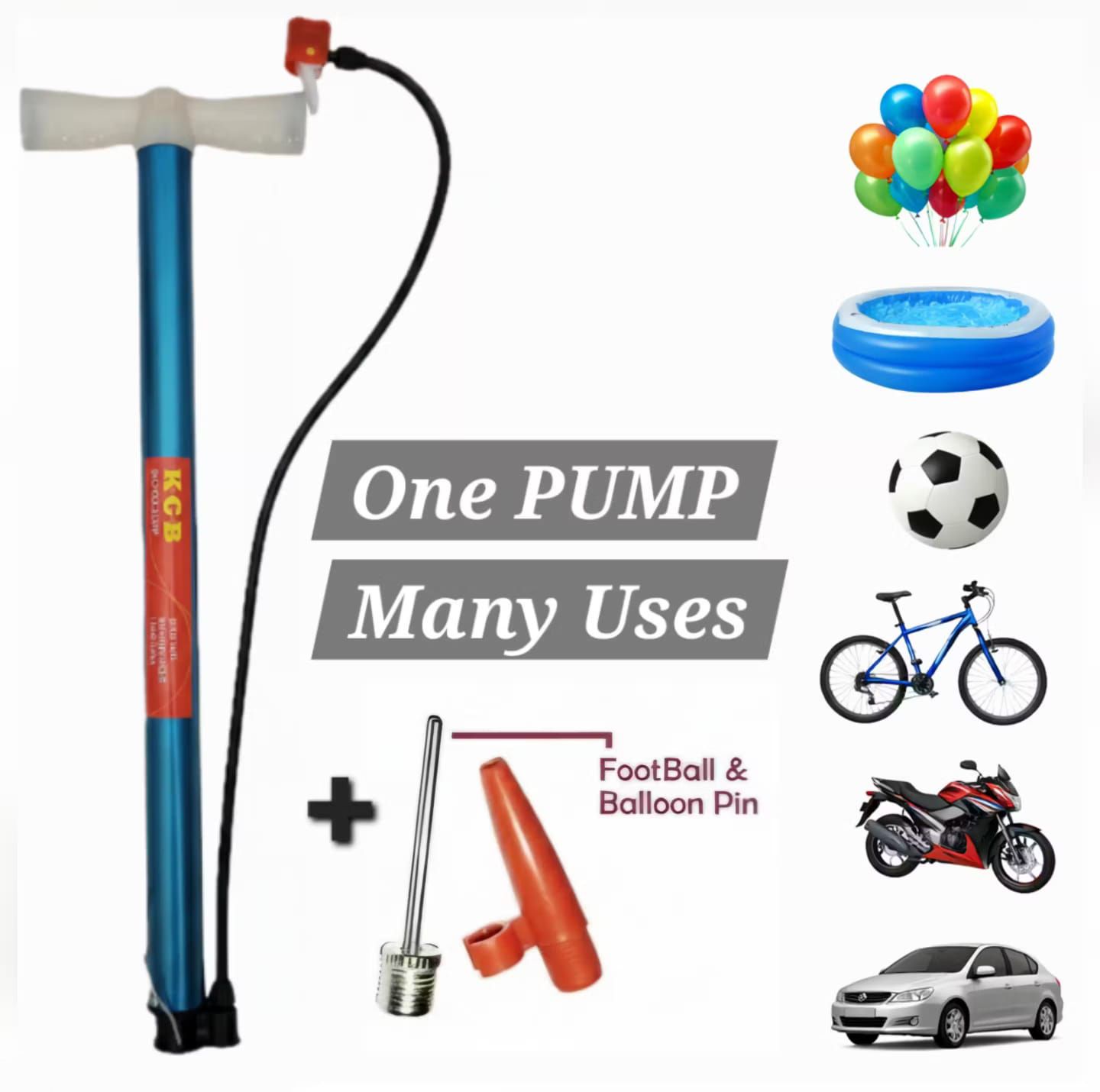 pedalpro PMP_802 Ball, Basketball Pump, Bicycle, Car, Football Pump, Motorcycle, Volleyball Pump Pump-picture-40