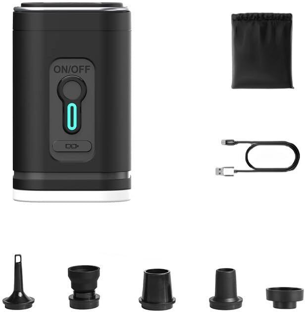 nihiti Mini Air Pump USB Rechargeable Wireless Inflator Pump Compact for Outdoor Float Pump-picture-16