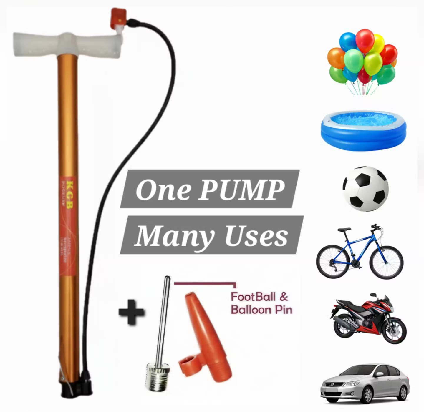 pedalpro PMP803 Ball, Balloon, Football Pump, Motorcycle, Car, Bicycle Pump-picture-26