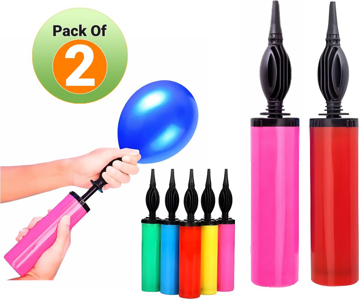 rimi's Premium Quality Long Lasting Portable Double Action Air Pump for Latex and Foil Balloon Pump-picture-30