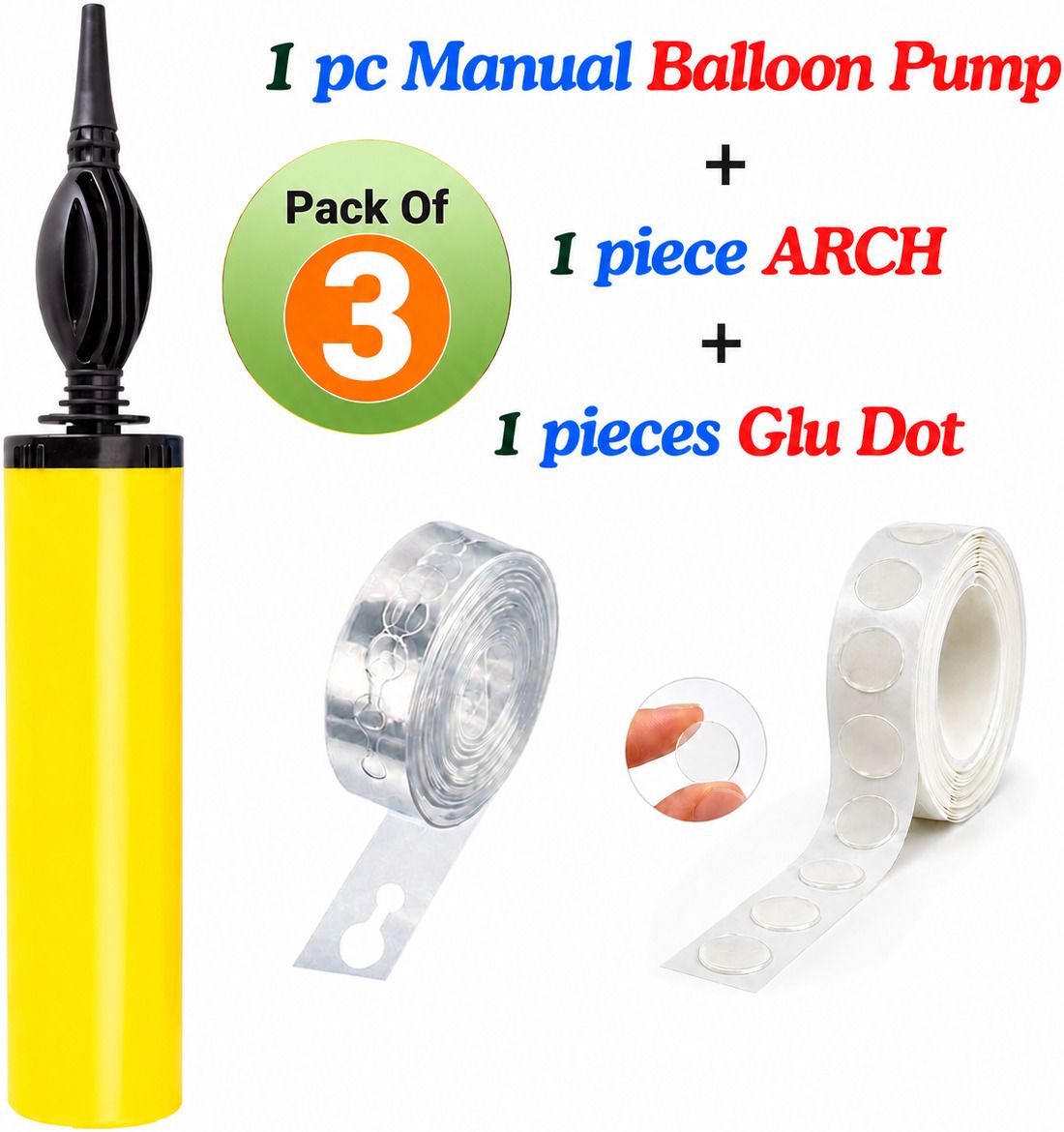 rimi's Balloon Garland Making Kit with Glue Dots & Arch Strip with Portable Manual Balloon Pump-picture-21