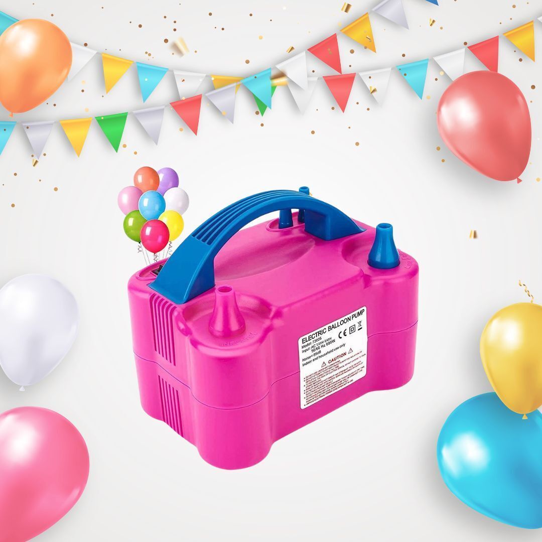 mid light Electric Air Portable Dual Nozzle Balloon pump Inflatable Furniture Balloon Pump-picture-11