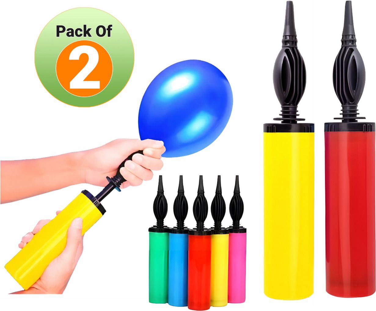 rimi's Heavy Duty Compact Manual Air Inflator Pump for Party & Event Decorations Manual Balloon Pump-picture-25