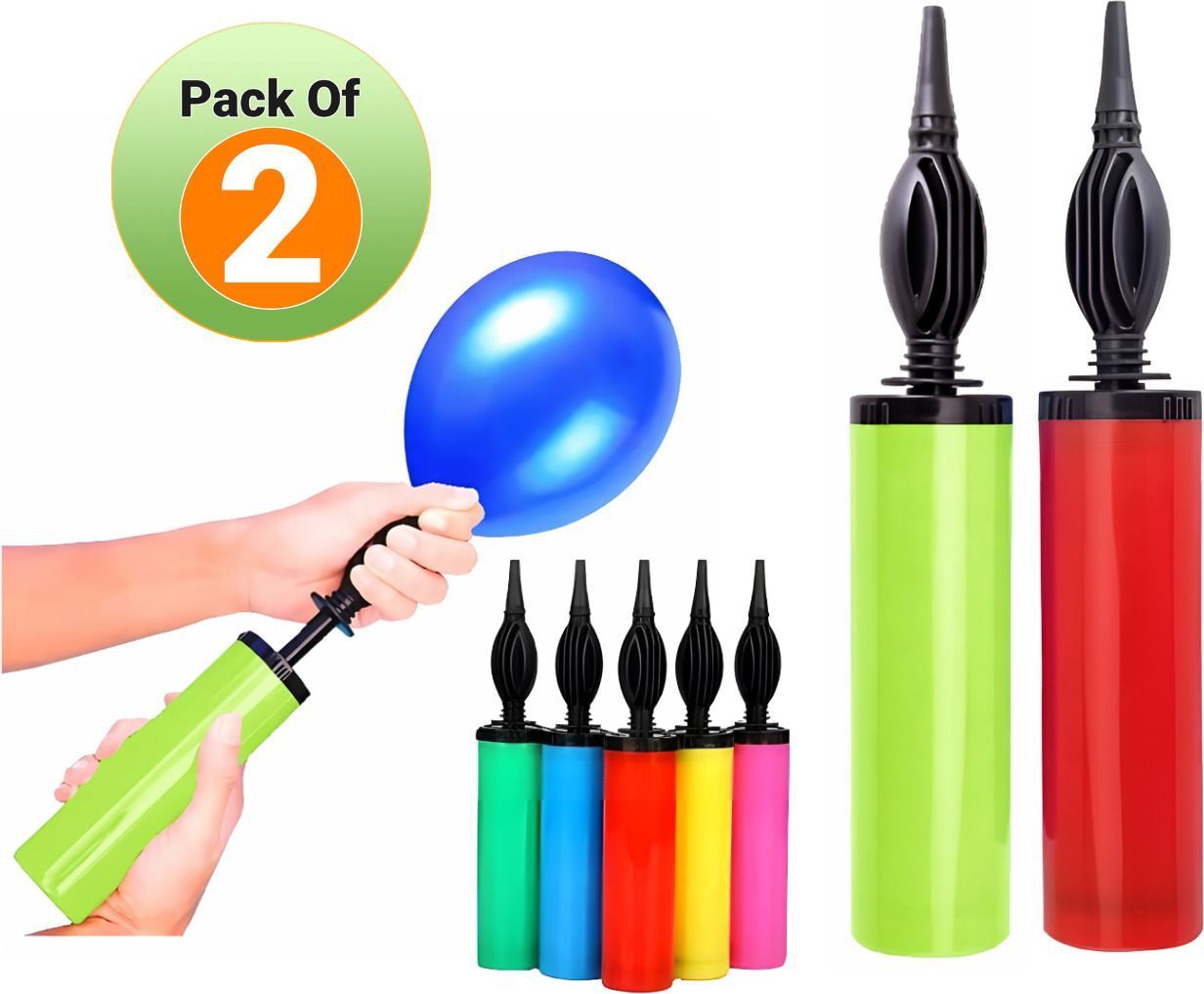 rimi's High Pressure Durable Dual Action Hand Air Inflator for Party Decoration Manual Balloon Pump-picture-31
