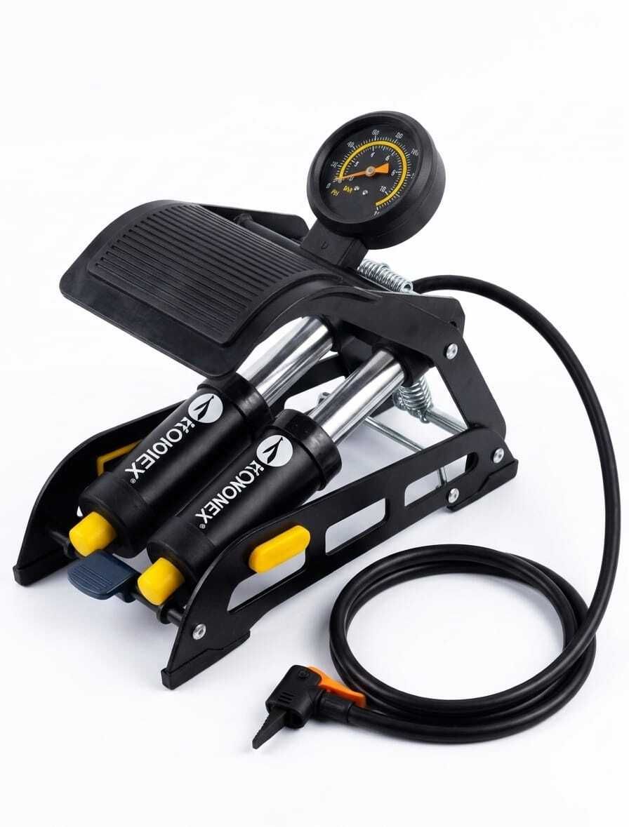 samirsports Heavy Duty Foot Air Pump with Pressure Gauge for Tyres Inflatables Ball, Basketball Pump, Bicycle, Car, Float, Football Pump, Motorcycle, Volleyball Pump Pump-picture-12