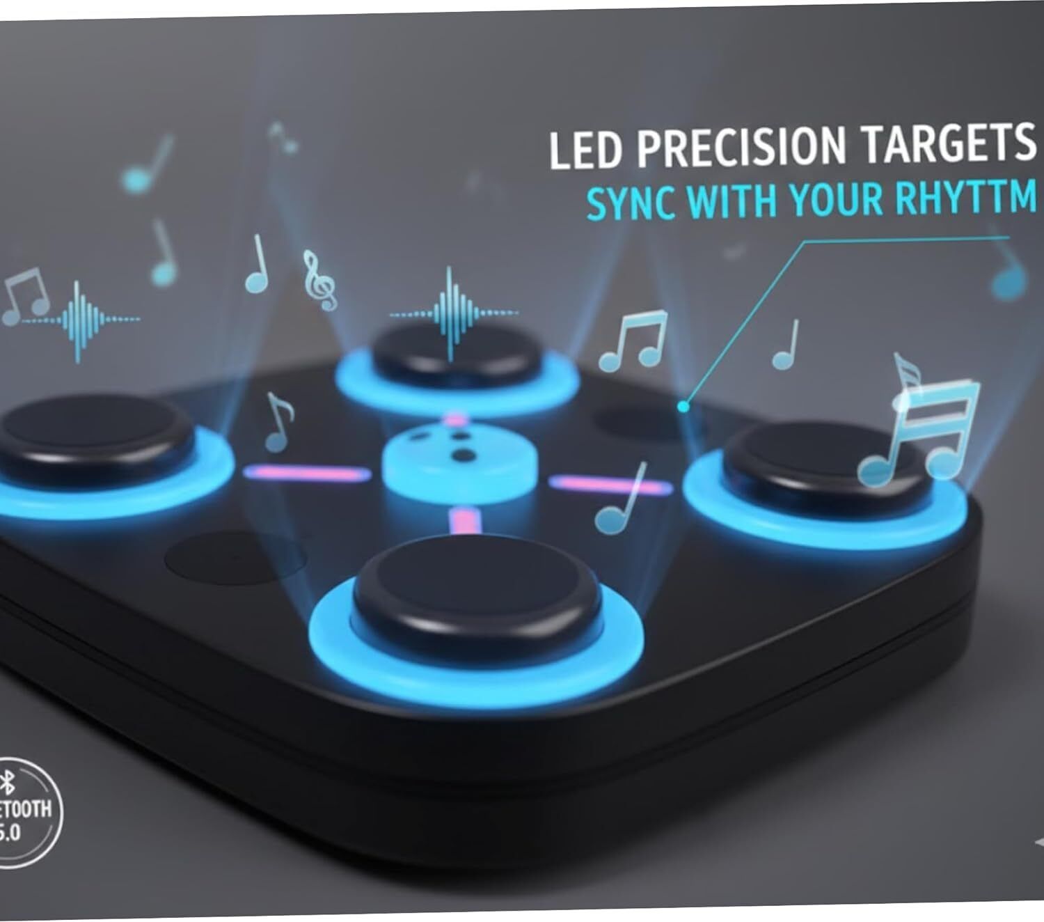 Smart Music Boxing Machine LED Punching Pad with Bluetooth for Home Fitness Punching Bag Chain-image-42